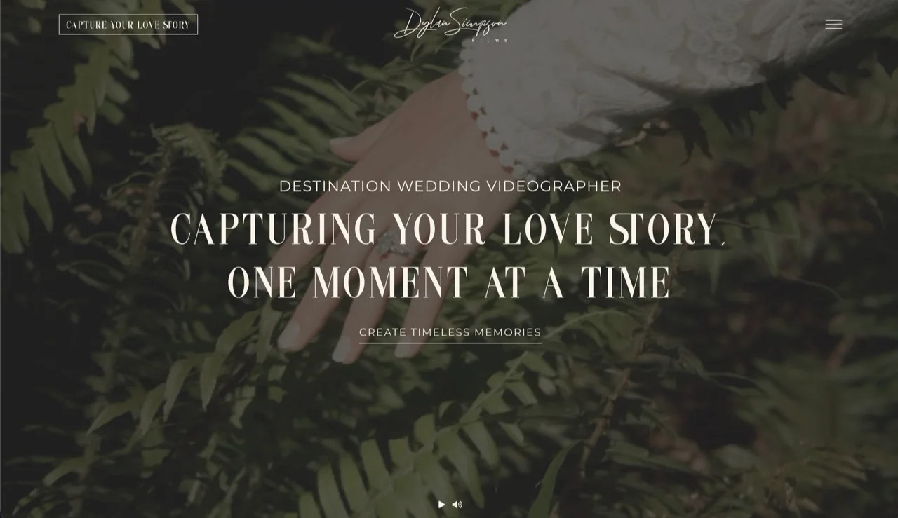 Dylan Simpson Films website, designed and built by Thornwood Digital